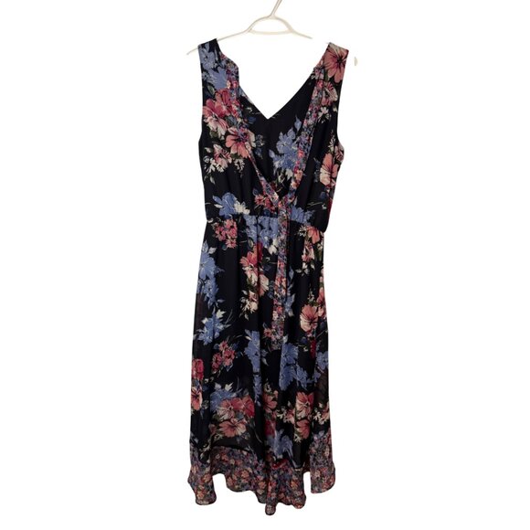 Nicole Miller floral V-neck sleeveless dress size 10 - Picture 1 of 3